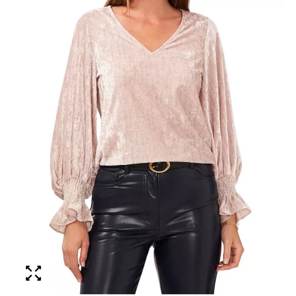 Vince Camuto Stunning Sparkling  V Neckline Blouse Size XL - Picture 4 of 4